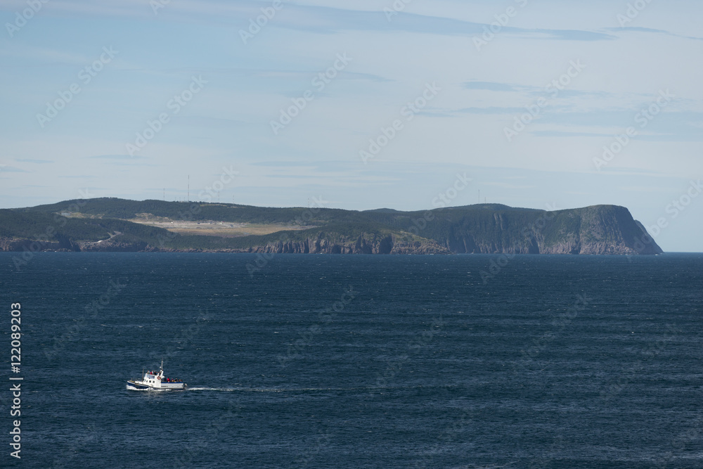 Fishing boat off Cape Spear, Newfoundland, Canada