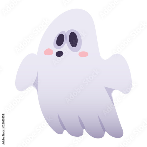 Ghost character vector isolated