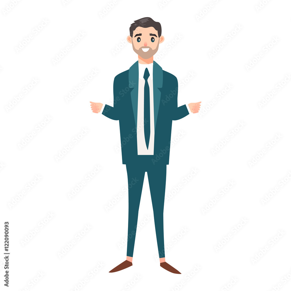 Business man silhouette vector