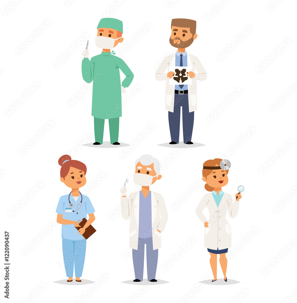 Doctor character vector isolated