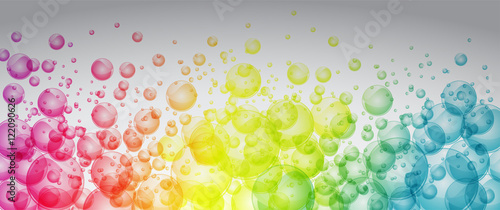 Rainbow color bubbles