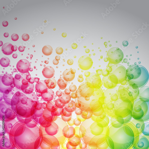 Rainbow color bubbles