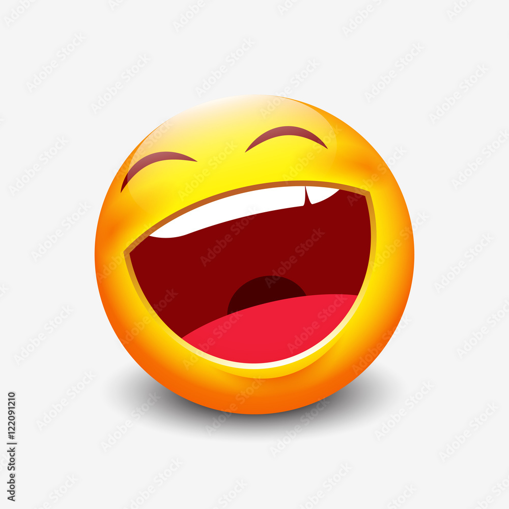 Fototapeta premium Laughing emoticon