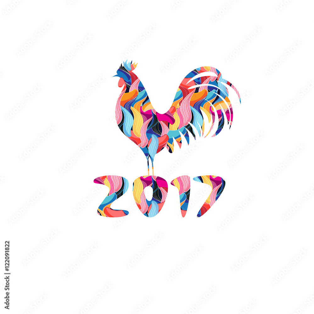 silhouette of a rooster sign Stock Vector Adobe Stock
