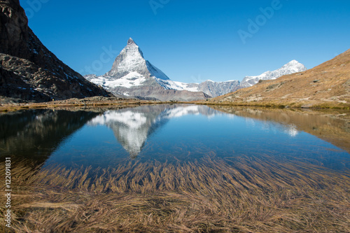 Matterhorn reflection on a little lake