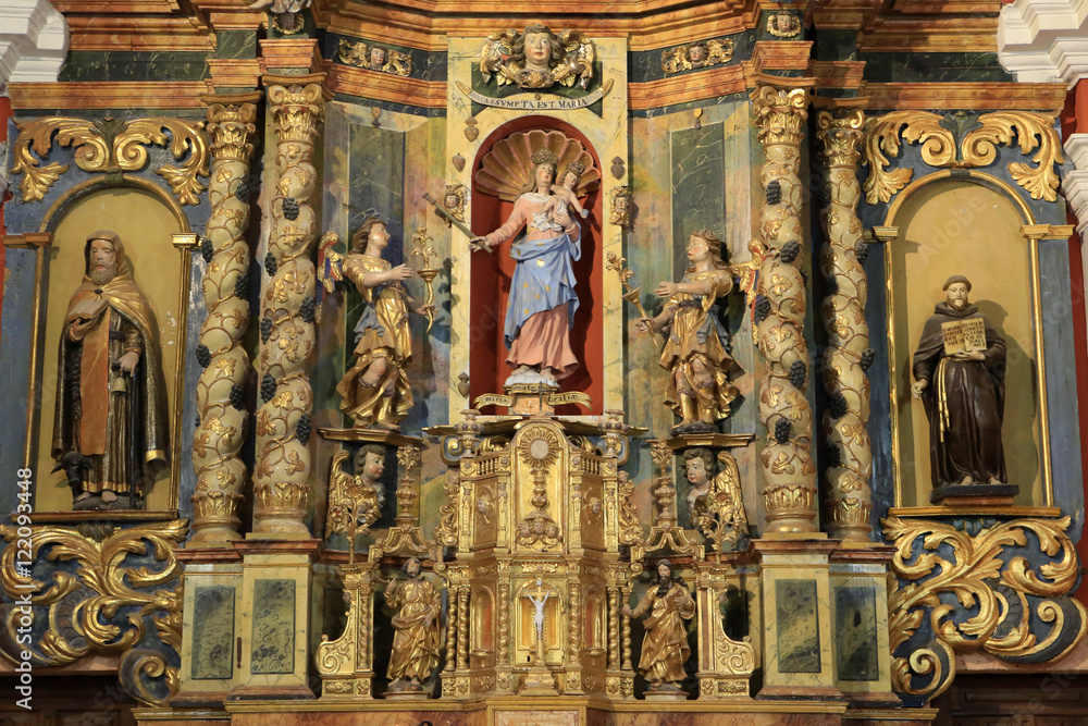 Fototapeta premium Retable. Eglise Notre-Dame de la Gorge.