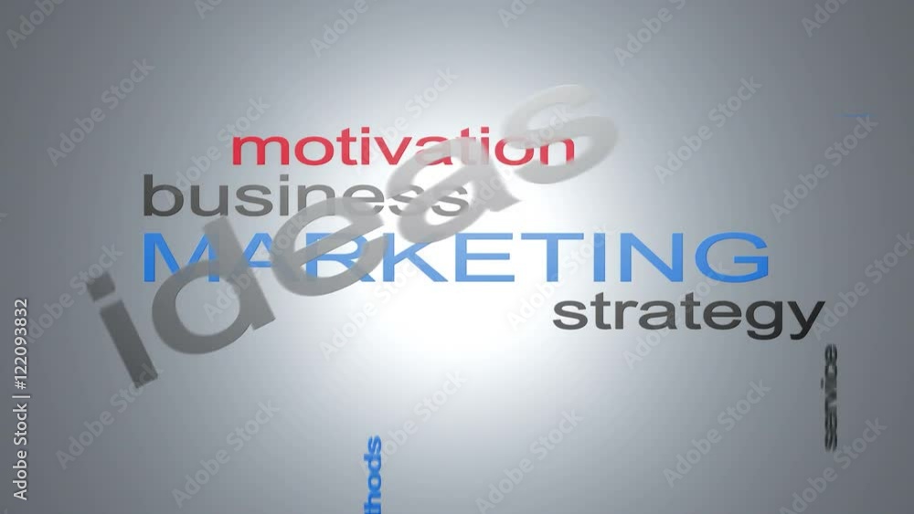 Marketing Business Strategy Word Cloud Text Animation Marketing Business Strategy Word Cloud Text Animation