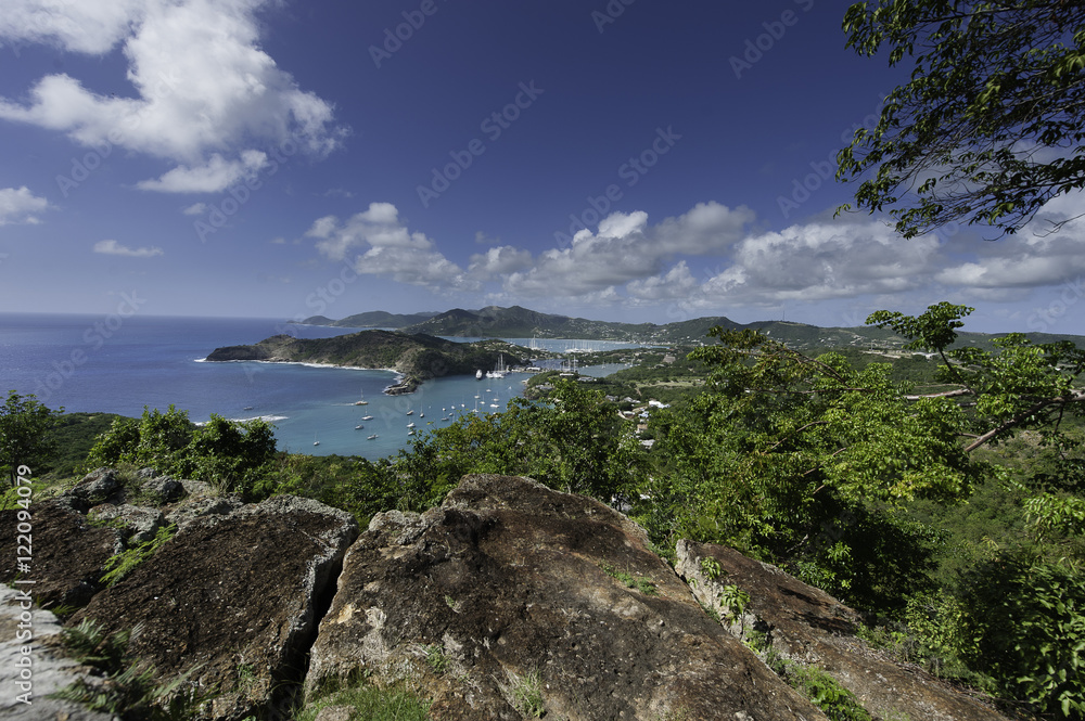 Fototapeta premium English Harbour Antigua & Barbuda from Shirley Heights
