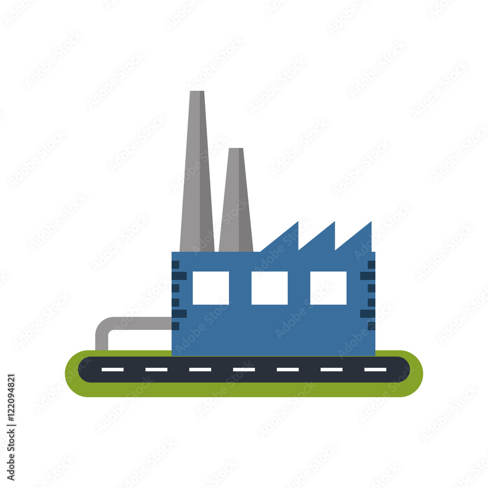 Industry building icon. Factory plant and industrial theme. Isolated design. Vector illustration Industry building icon. Factory plant and industrial theme. Isolated design. Vector illustration