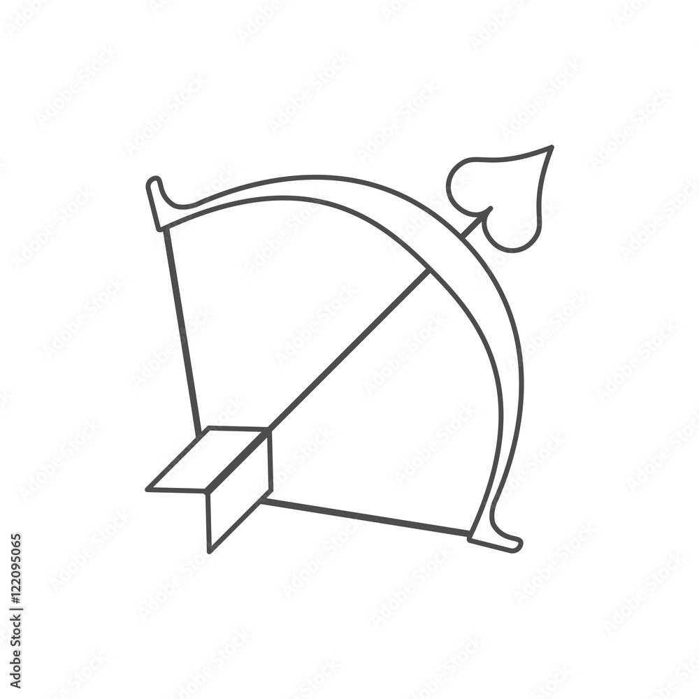 Cupids bow icon. Love passion and romantic theme. Isolated design. Vector illustration Cupids bow icon. Love passion and romantic theme. Isolated design. Vector illustration