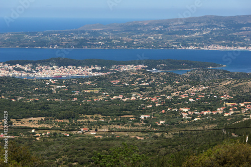 Fototapeta Naklejka Na Ścianę i Meble -  Amazing Panorama of Argostoli town, Kefalonia, Ionian islands, Greece