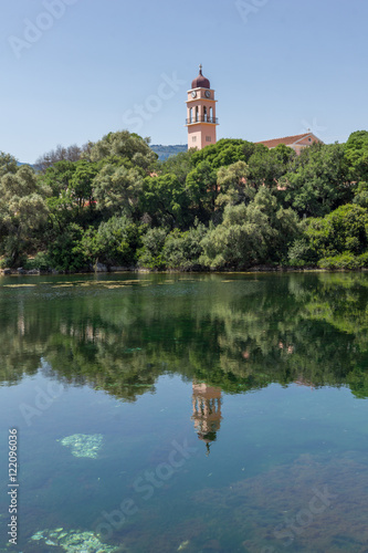 Amazing view of karavomilos lake, Kefalonia, Ionian islands, Greece
