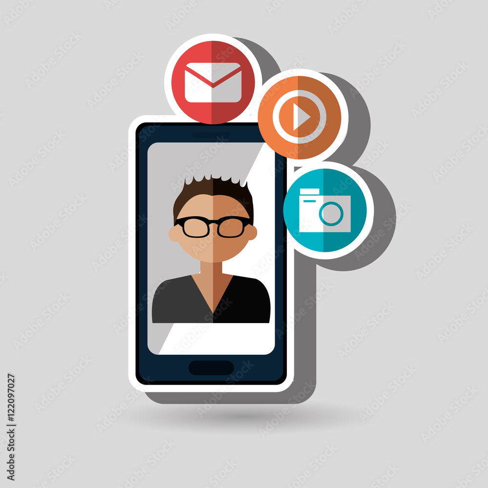 avatar smartphone play vector illustration eps 10 avatar smartphone play vector illustration eps 10