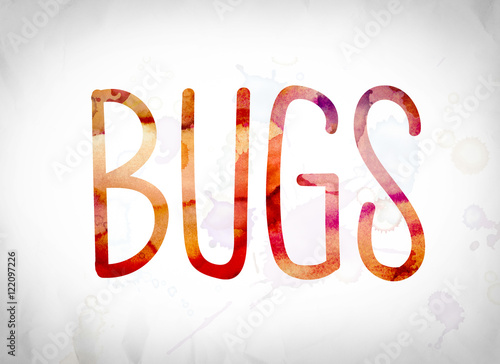 Bugs Concept Watercolor Word Art