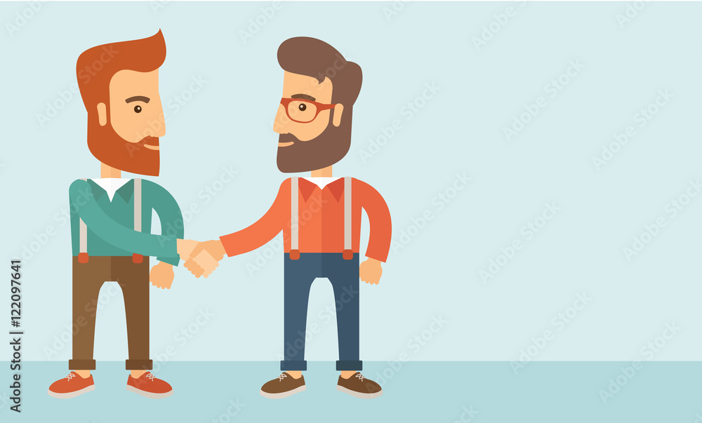 Two men handshaking. Two men handshaking.