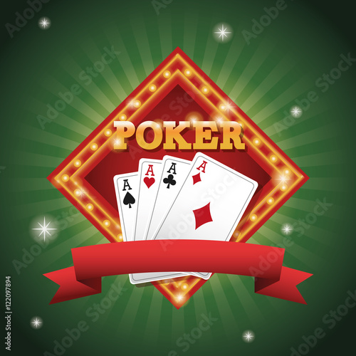 cards of poker icon. Casino and las vegas theme. Colorful design. Vector illustration