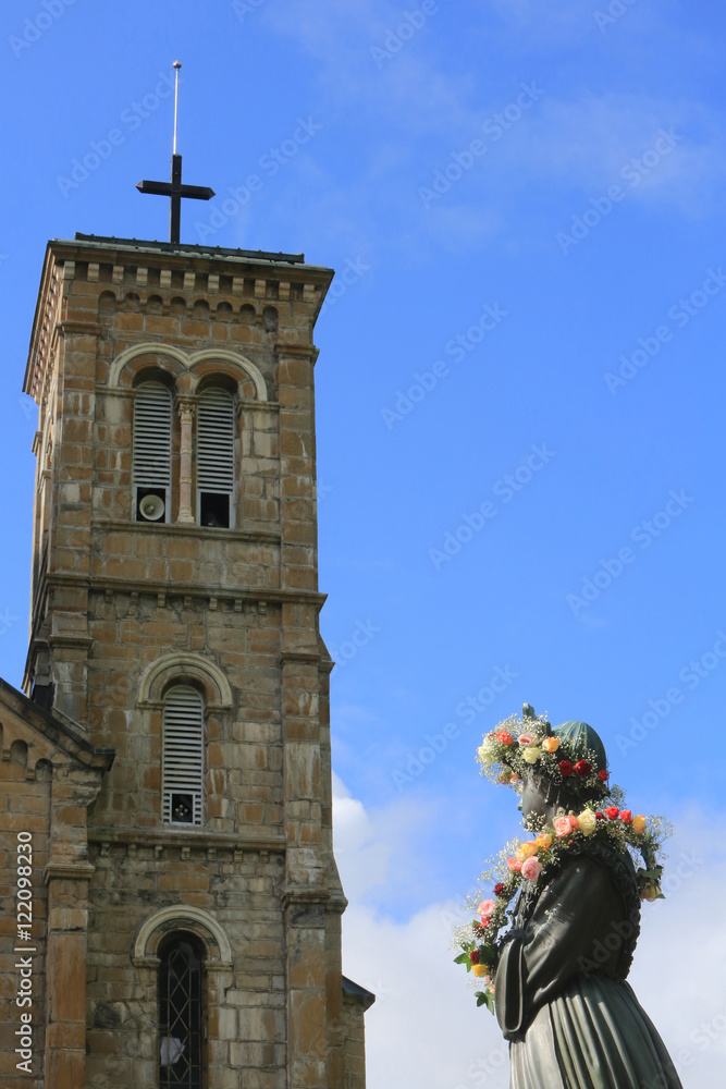 Our Lady of la Salette. Shrine of Our Lady of la Salette. Stock Photo