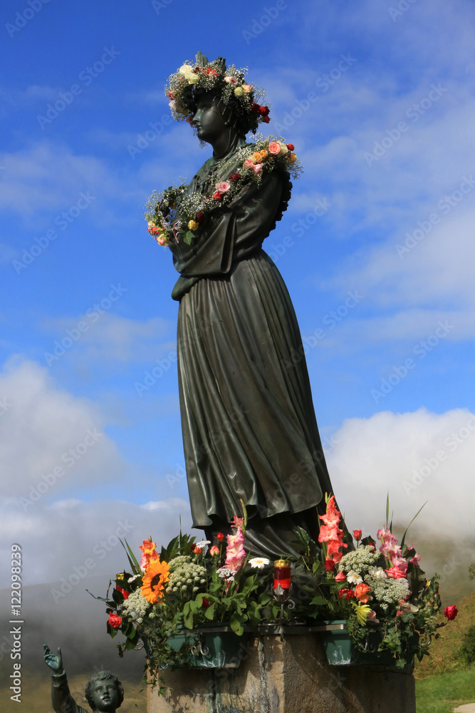 Our Lady of la Salette. Shrine of Our Lady of la Salette. Stock Photo