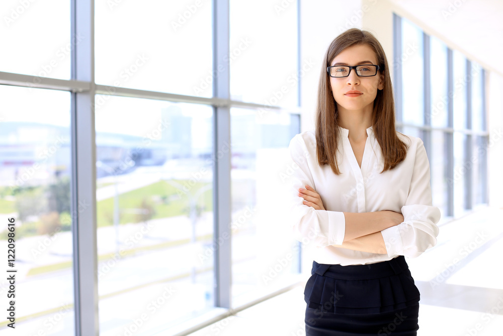 Portrait of modern business woman in the office Portrait of modern business woman in the office