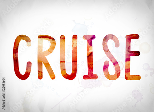 Cruise Concept Watercolor Word Art