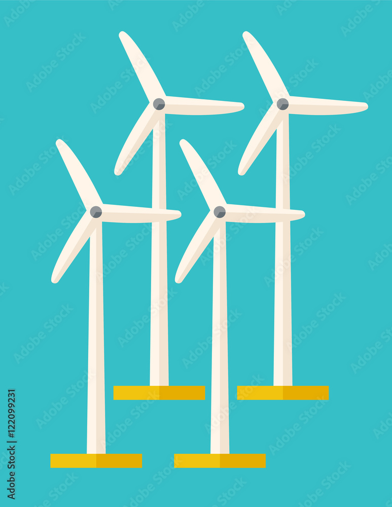 Set of windmills.