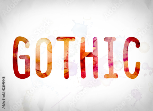 Gothic Concept Watercolor Word Art