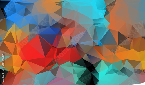 Colorful polygon background or vector frame. Abstract Triangle G