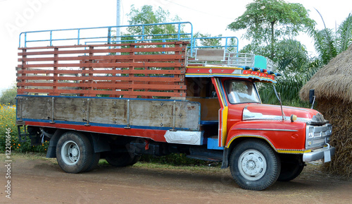 Chiangmai, Thailand - Febuary 26, 2015: Antique Truck , Chiangmai, Thailand.