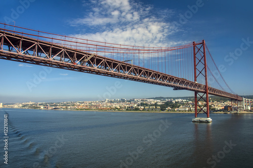 View of the "25 de Abril" Bridge in Lisbon, Portugal © cameraman