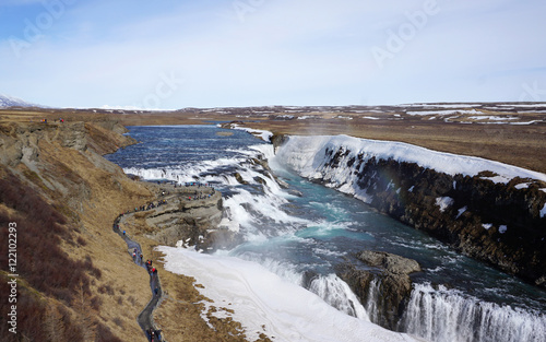 Beautiful GULLFOSS waterfall in Iceland © augustcindy