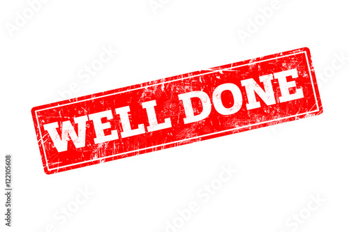 Well done red rubber stampç