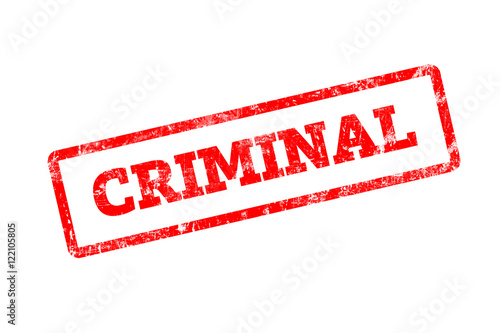 Criminal red rubber stamp