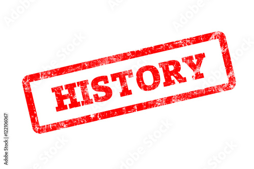 History red rubber stamp.