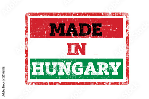 Made in Hungary, Flag Stamp.