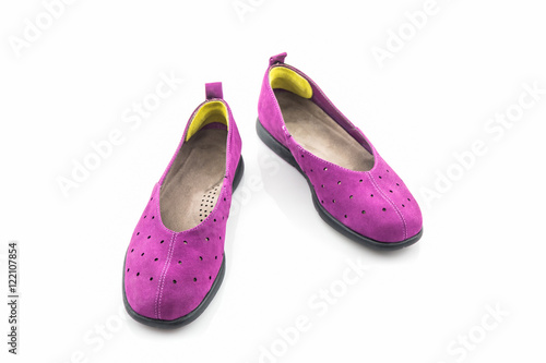 Purple sneakers. Canvas Shoe.