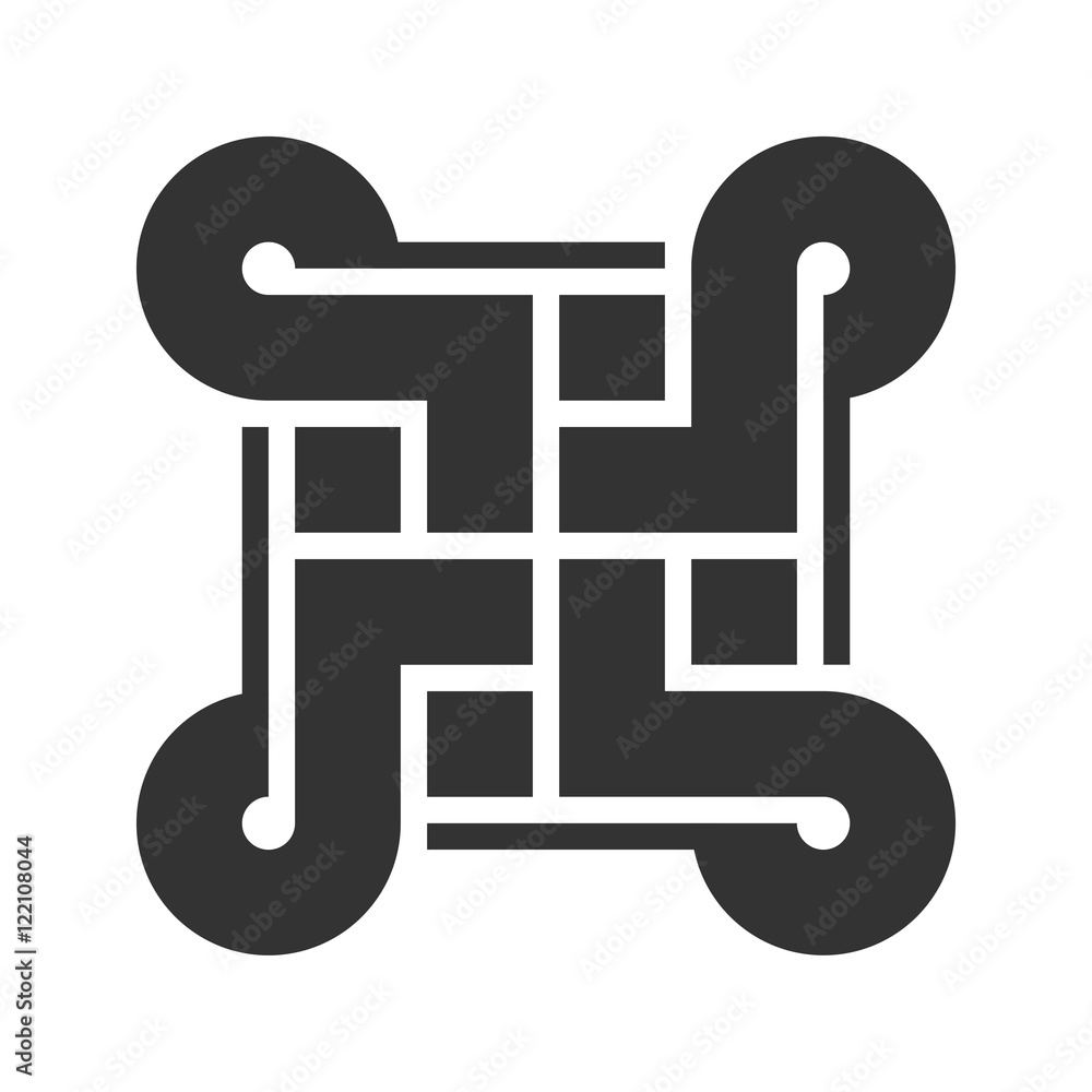Abstract square logo design Abstract square logo design