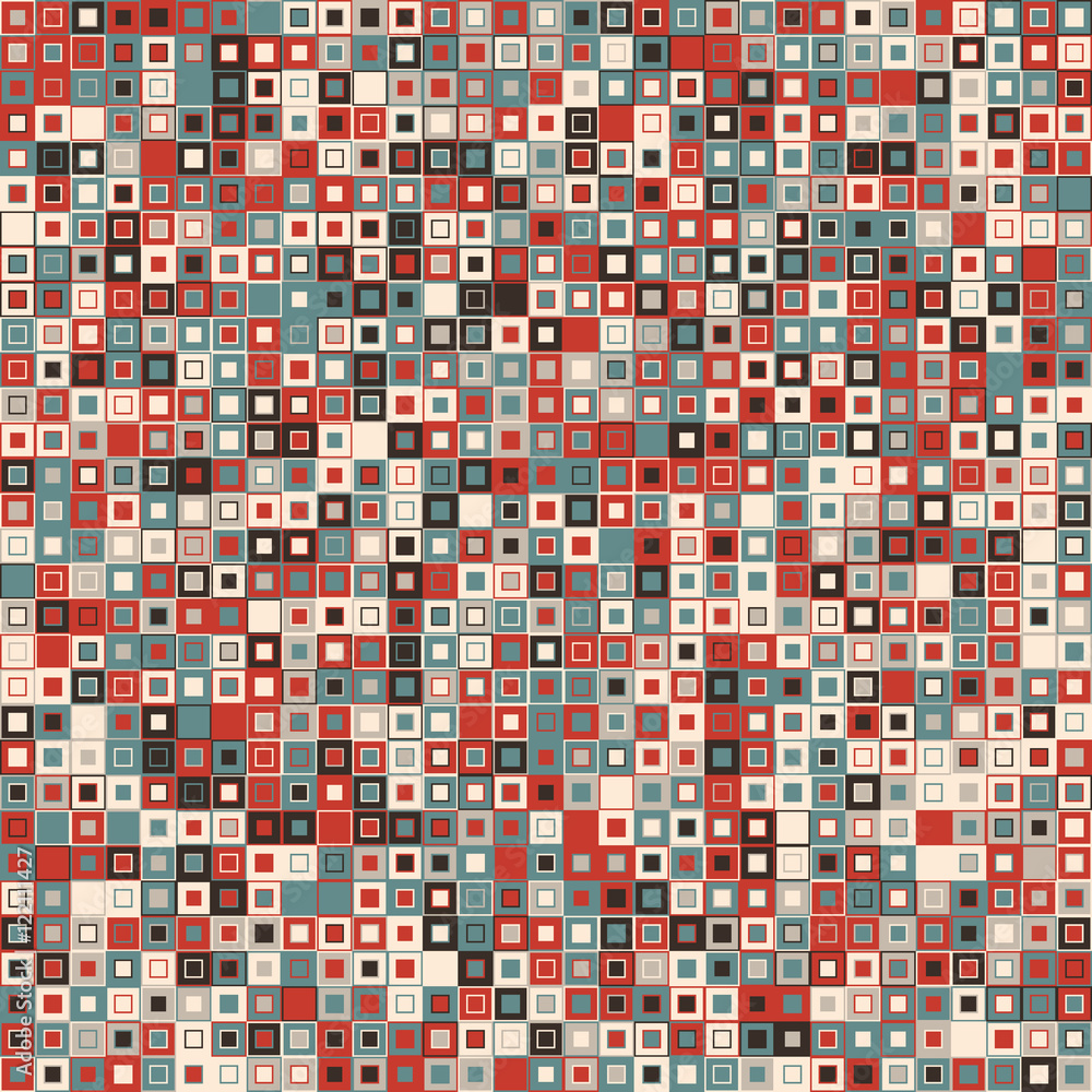 Vector abstract background. Consists of geometric elements. The elements have a square shape and different color. Vintage mosaic background. Useful as design element. Vector abstract background. Consists of geometric elements. The elements have a square shape and different color. Vintage mosaic background. Useful as design element.