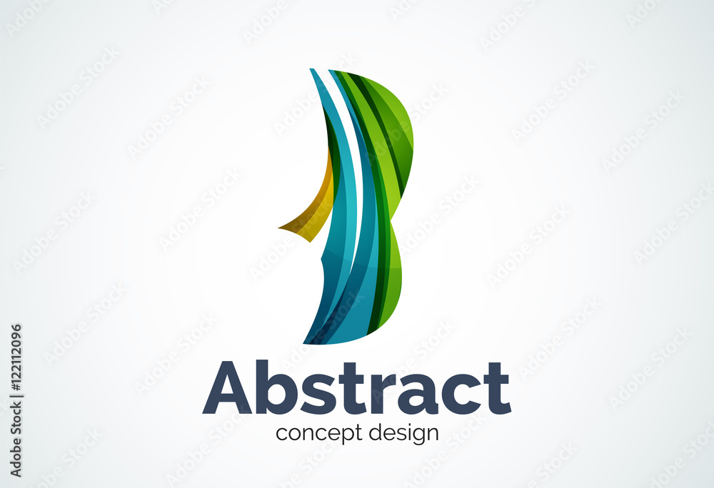 Abstract wave logo template, smooth motion concept Abstract wave logo template, smooth motion concept