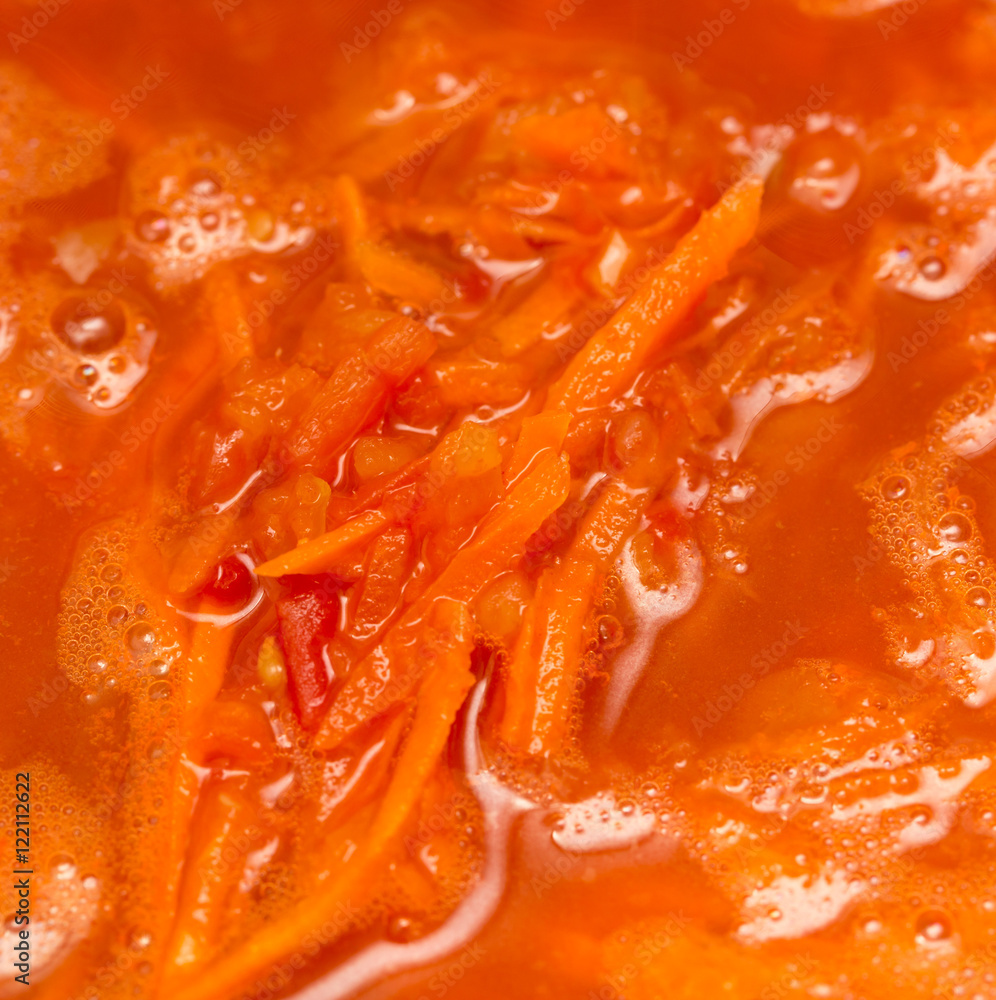 background of roasted tomato and carrot background of roasted tomato and carrot