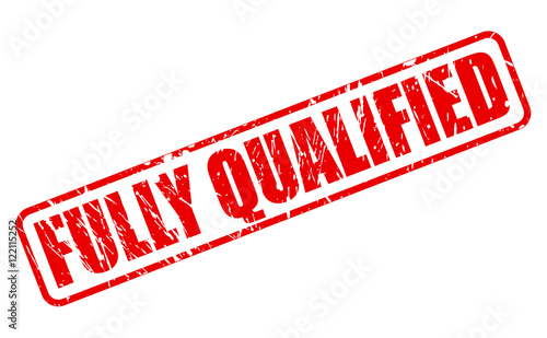 FULLY QUALIFIED red stamp text