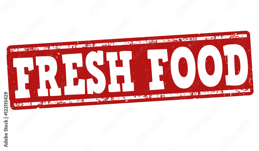 Fresh food sign or stamp