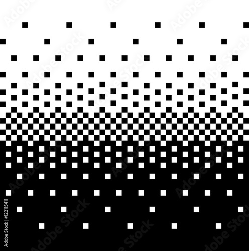 Vintage pixel halftone gradient background. Stock vector