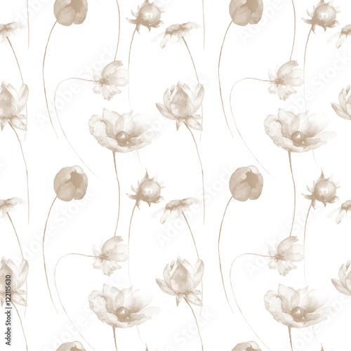 Seamless wallpaper with flowers