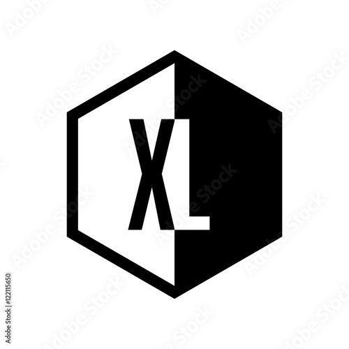INITIAL hexsagonal HALF LOGO