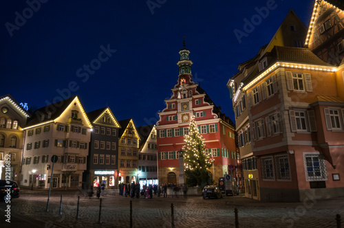 Esslingen am Neckar in the night