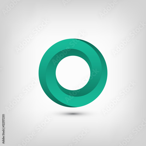 Impossible Circle. Impossible Object. Logo Template. Vector Illustration