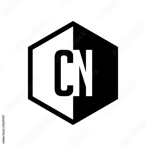 INITIAL hexsagonal HALF LOGO