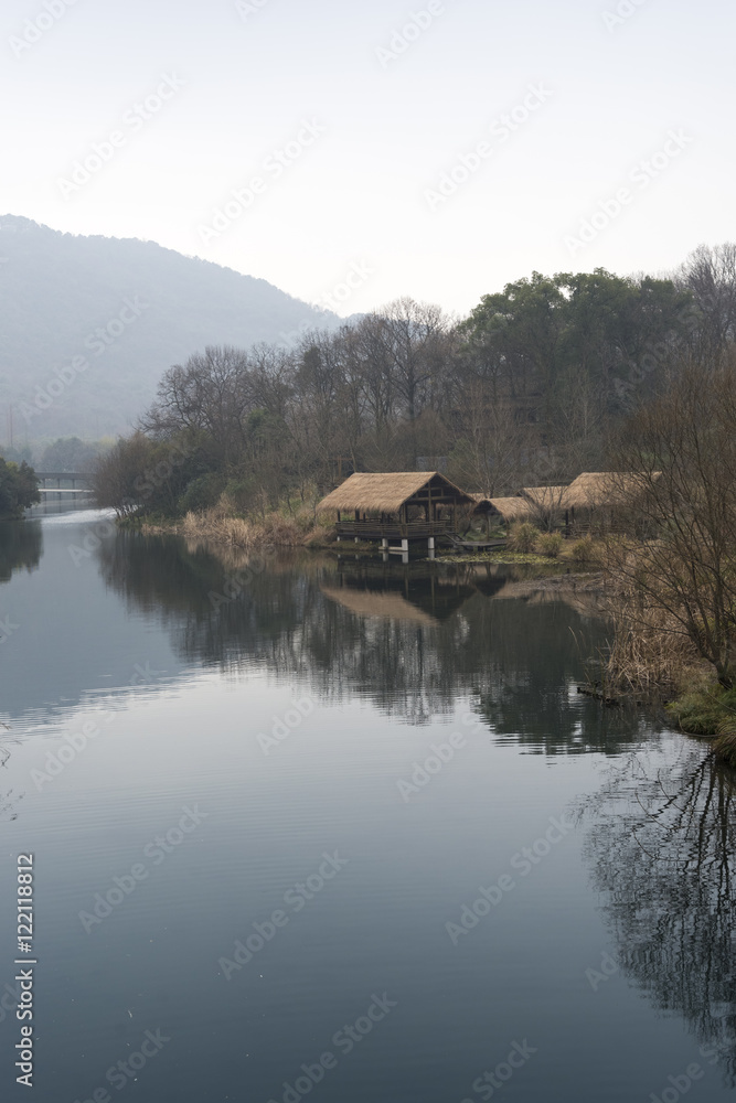 Obraz premium Lakeside Cottages