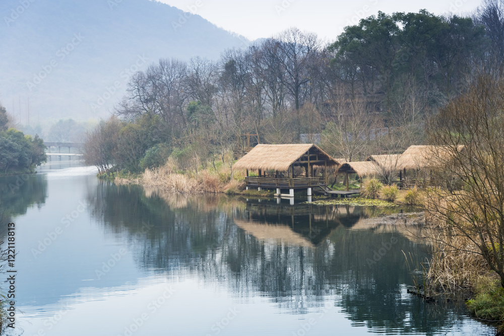 Obraz premium Lakeside Cottages