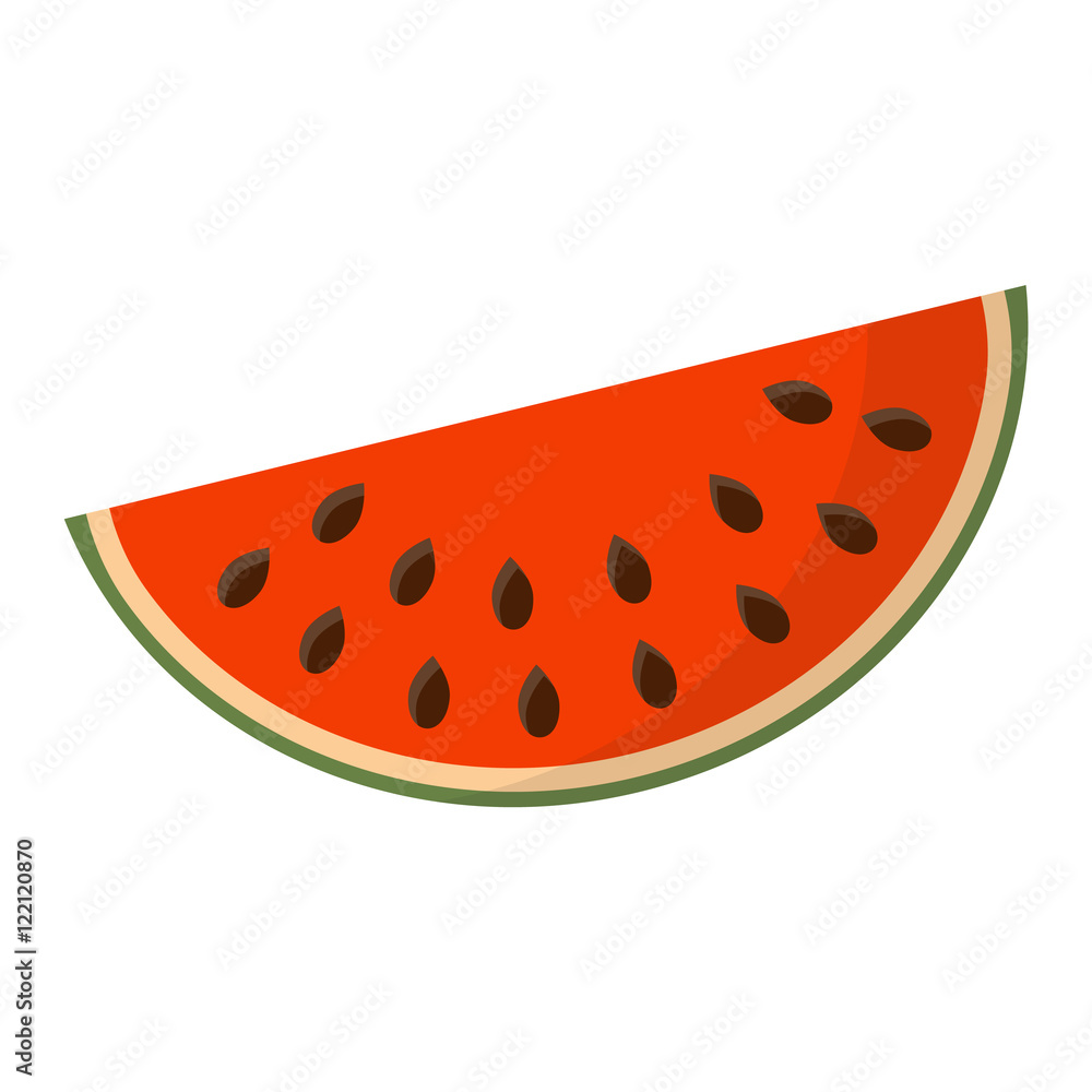Watermelon slice vector illustration. Watermelon slice vector illustration.